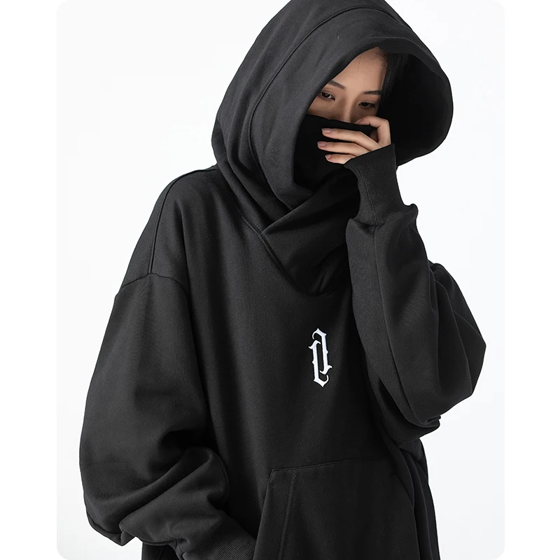 Autumn winter High collar hoodie loose comfortable Men's clothes Harajuku Hiphop streetwear Fleece hooded oversize Sweatshirt