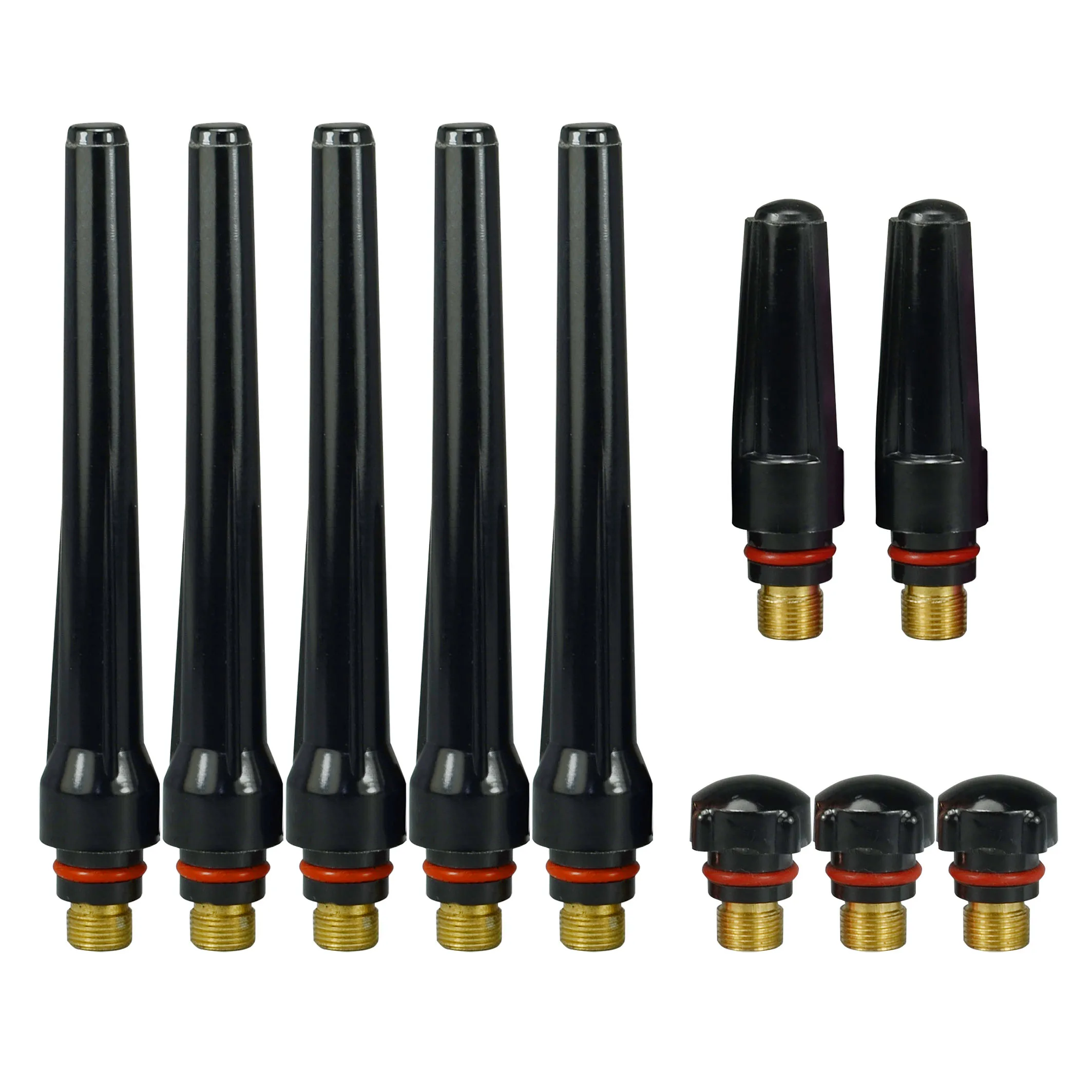 RIVERWELD ฝาหลัง TIG ยาว57Y02 57Y03 57Y04 Fit QQ300 PTA DB SR WP 17 18 26ไฟฉายเชื่อม TIG 10Pcs