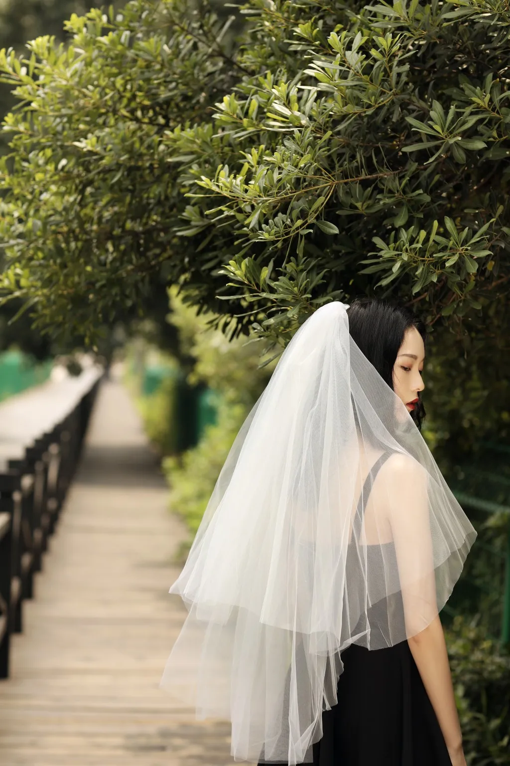 Kisswhite Wedding Veil Simple Tulle White Ivory Two Layers Bridal Veil Cheap Bride Accessories 75cm Short Women Veils With Comb