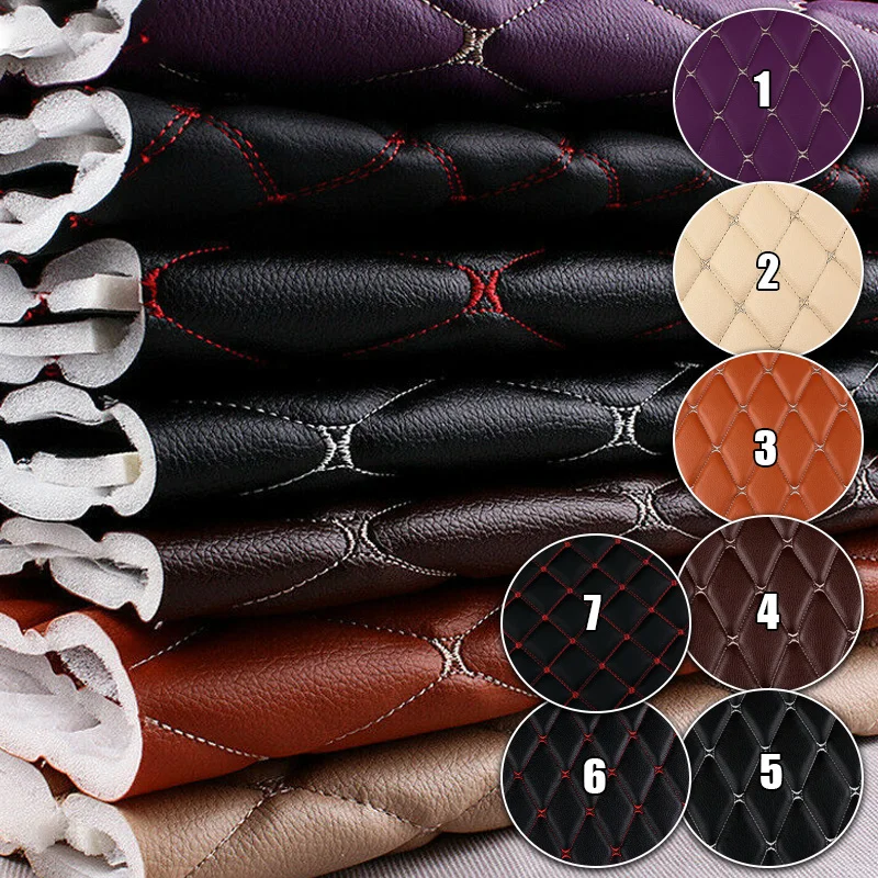 Thick Artificial PU Leather Fabric For Upholstery Furniture Car Floor Background Wall Sliding Door Decor Faux Leather 50*158cm