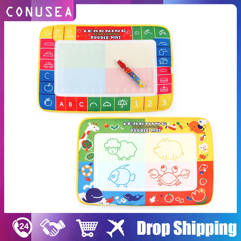 Early Educational doodle Magic Water drawing board Mat canvas baby education drawing coloring painting blanket tablet Toys child