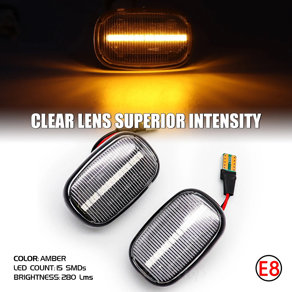 2Pcs Turn Repeater LED Sequential Light Flashing Side Marker Lamp Car Styling For Toyota Corolla Camry Avensis Celica RAV4