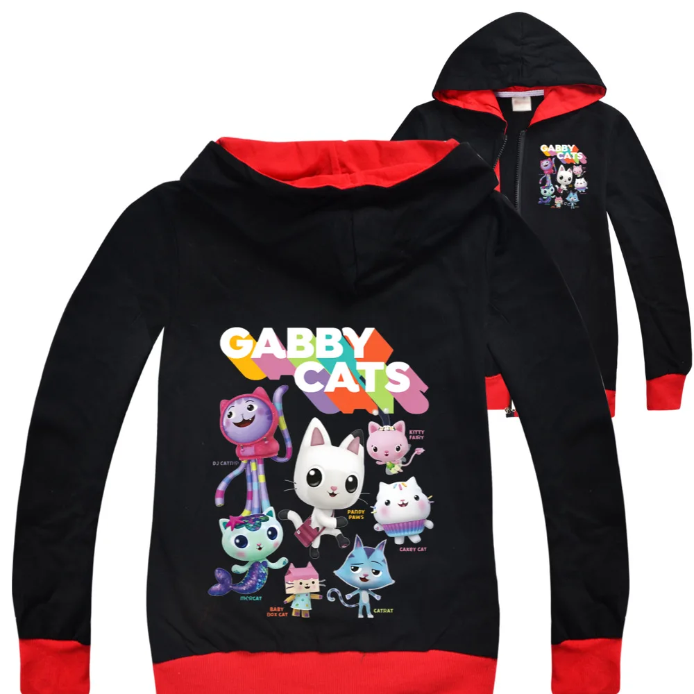 

Fashion Gabby Jackets Cats Children Clothes for Boys Girls Spring Autumn Tops Long Sleeve Kids Hoodie Cartoon Pullover Outfits