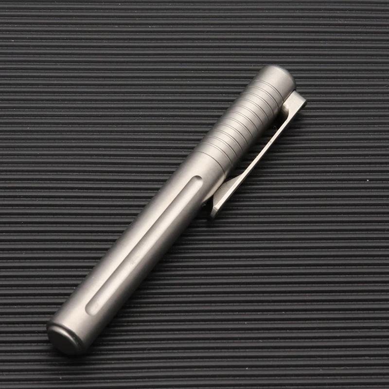 Pena Air Mancur Titanium Murni Pena Mini Taktis Stylus Peralatan EDC Kompak