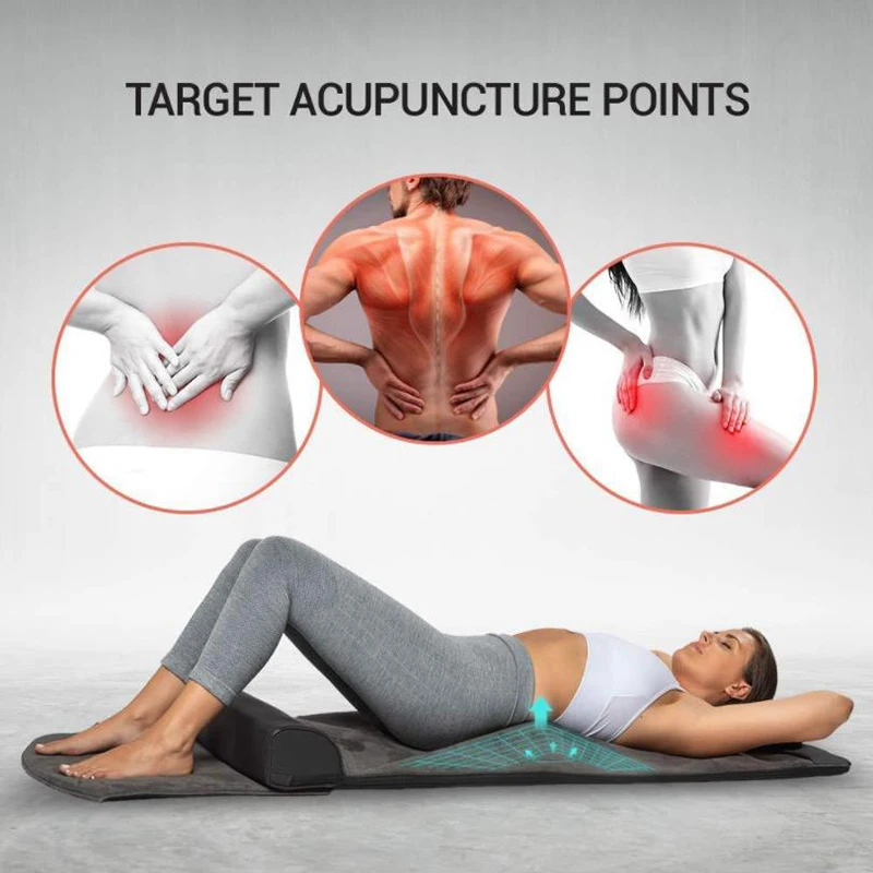 Full Body Back Stretching Electric Mat Heat & Vibration Massage Mattress Pad for Physiotherapy at Home Release Back Muscle Pain