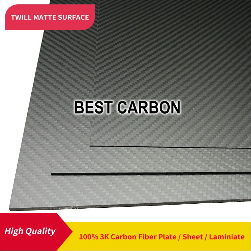 Free shipping 500mm x 500mm 3K Twill Matte surface 100% Carbon Fiber Plate ,cfk plate, rigid plate, sheet, laminiate