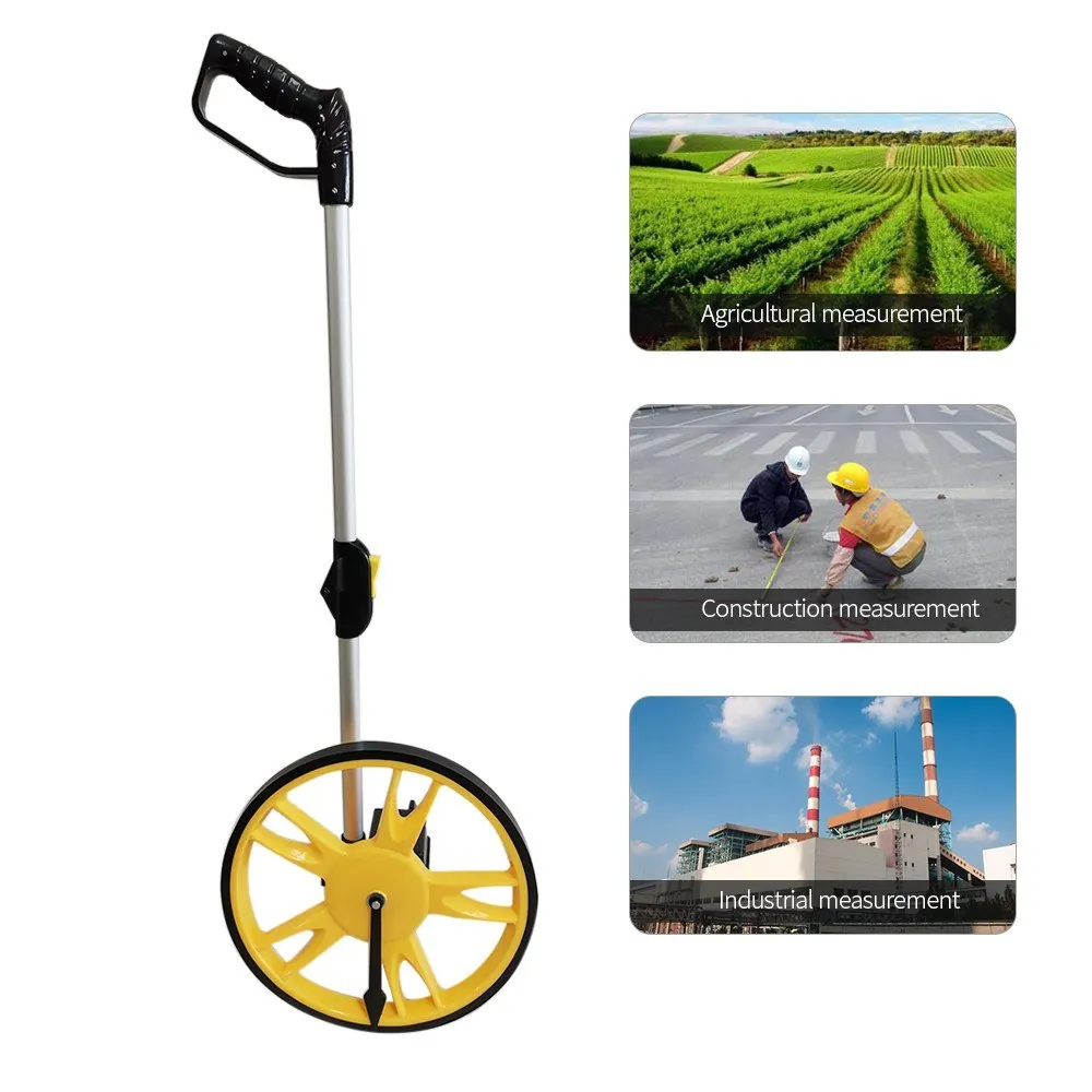 318mm Collapsible Mechanical Distance Measuring Wheel Handheld Wheel Range Finder Distance Measuring Tool Machine