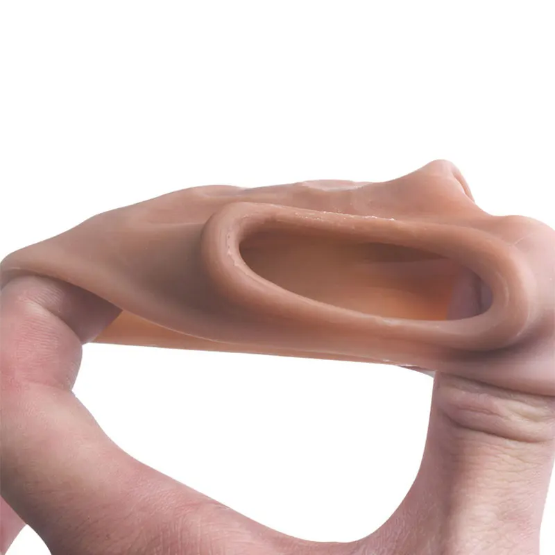 18 Adult Sex Toys For Man Silicone Enlargement Penis Sleeve Extender Realistic Reusable Sleeves Delay Ejaculation Intimate Goods