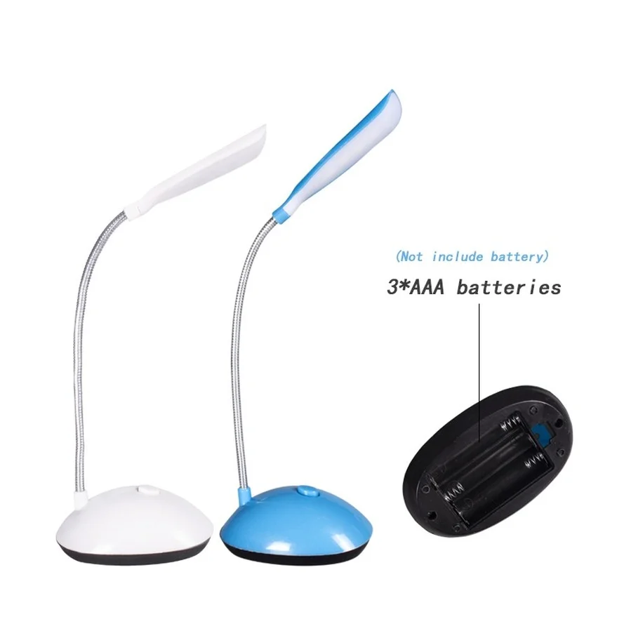 LED  Desk Book Light Reading Mini Battery Powered for Book Nightlight Light Flexible Table Lamp Portable Read Lamp Book Lights