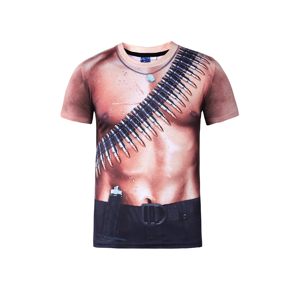 Free shipping causal 3D tops Skeleton pattern shirt Hot 3D T-shirt Naked skin t-shirt muscle shirt  for daily wear