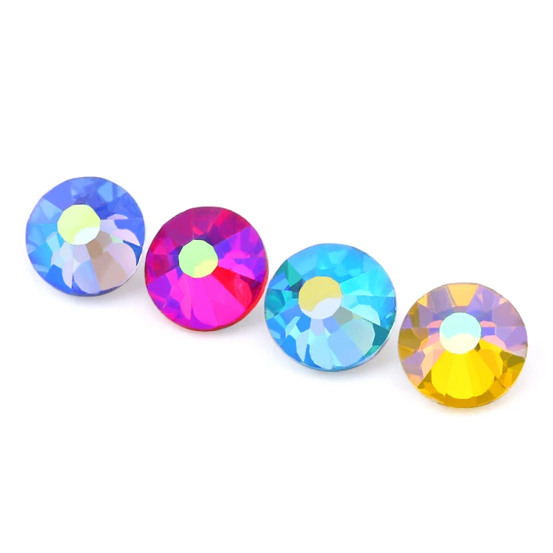 SS16 SS20 SS30 Glitter Strass Kristall AB Nicht Hot Fix Flache rückseite Strass Bekleidung für Nail art Stoff Garment – Detail 8
