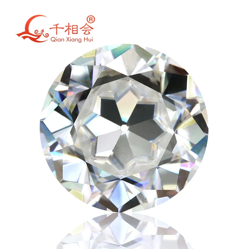 6.5-11mm White color OEC Round Old European Cut Moissanite Loose Gem stone For Jewelry making.