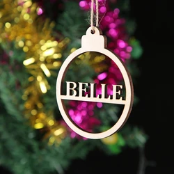 Wood Slice Christmas Ornaments,Personalized Christmas Ornaments,Custom names Wood christmas decoration 2024