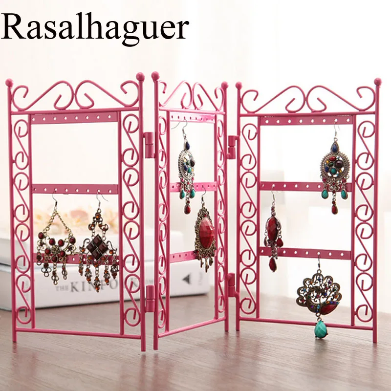 New Metal Jewellery Box Necklace Pandents Ring Earrings Organizer Jewellery Packaging Holder Stud Jewelry Display Wholesale