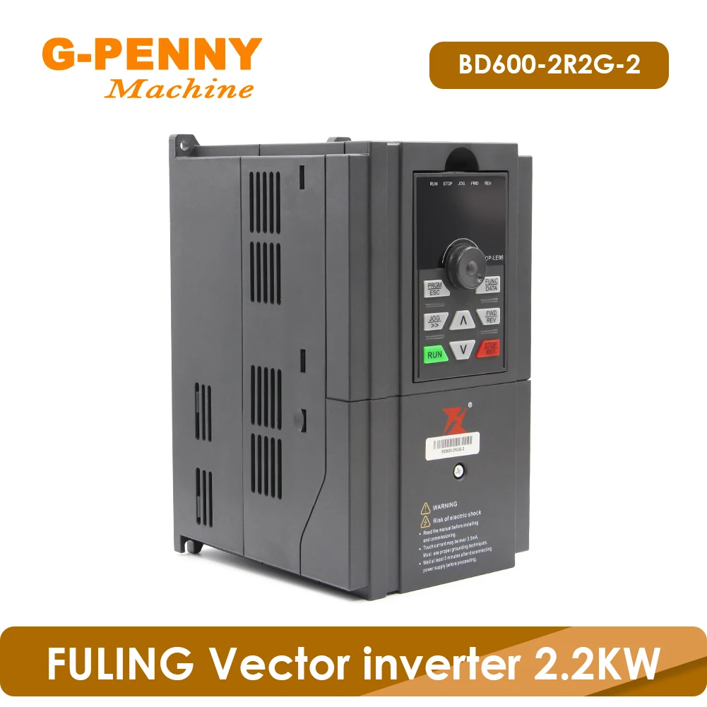 FULING Inverter VFD 2.2kw  220v / 380v Vector Frequency Drive Inverter 1HP or 3HP Input 3HP Output Motor Speed Control 0-1000Hz