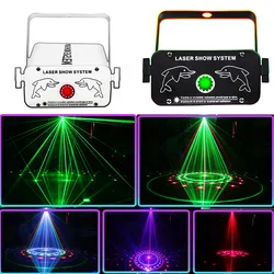 NEW Beam Light Sound Controller Party Stage lighting 90-240V RGB DJ Disco Line Scanner Christmas Wedding Bar Laser Projector