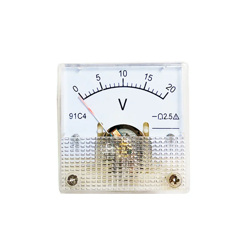 91C4 DC Voltmeter Analog Panel Voltage Meter 5V 10V 15V 20V 25V 30V 50V