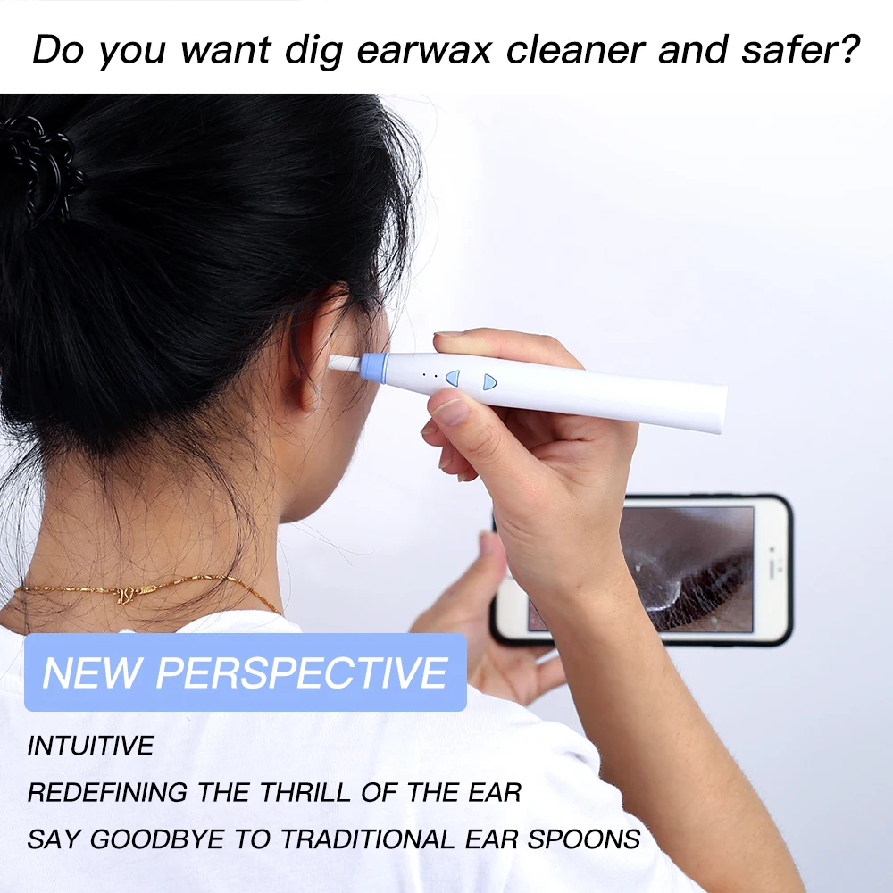 

Wireless ultra-thin otoscope wifi HD ear examination camera ear endoscope with 6 adjustable LED lights IOS Android