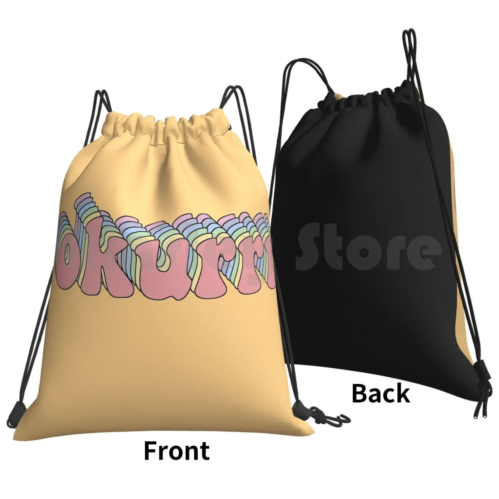 Okurrr Retro Backpack Drawstring Bag Riding Climbing Gym Bag Meme Memes Sad Sarcastic Face Faces Reaction Funny Set Mini