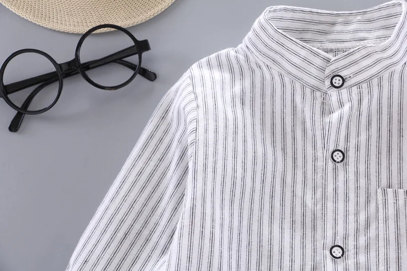 IENENS-T-shirt formel en coton pour enfants, chemise messieurs pour garçons, vêtements pour enfants, chemisier pour bébé garçon, chemises pour bébés