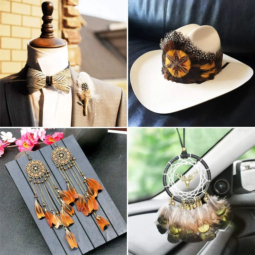 الجملة ريش الدراج الطاووس الطبيعي للحرف اليدوية أعمدة النعام ديكورات منزلية لحفلات الزفاف Plumas بها بنفسك مجوهرات #4