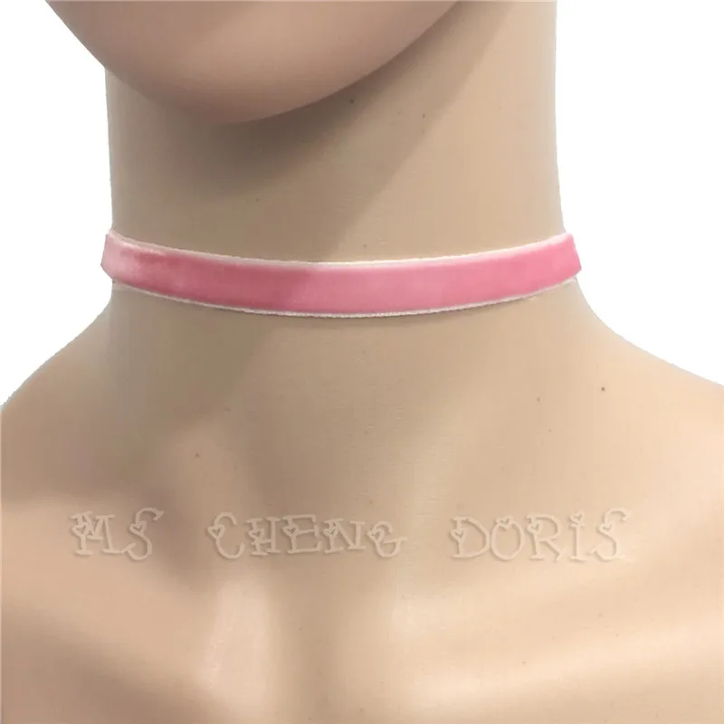 Punk Gothic White Velvet Choker Necklace Tattoo Necklaces Women Chocker Collares Mujer Collier Femme Bijoux Valentine\'s Day Gift
