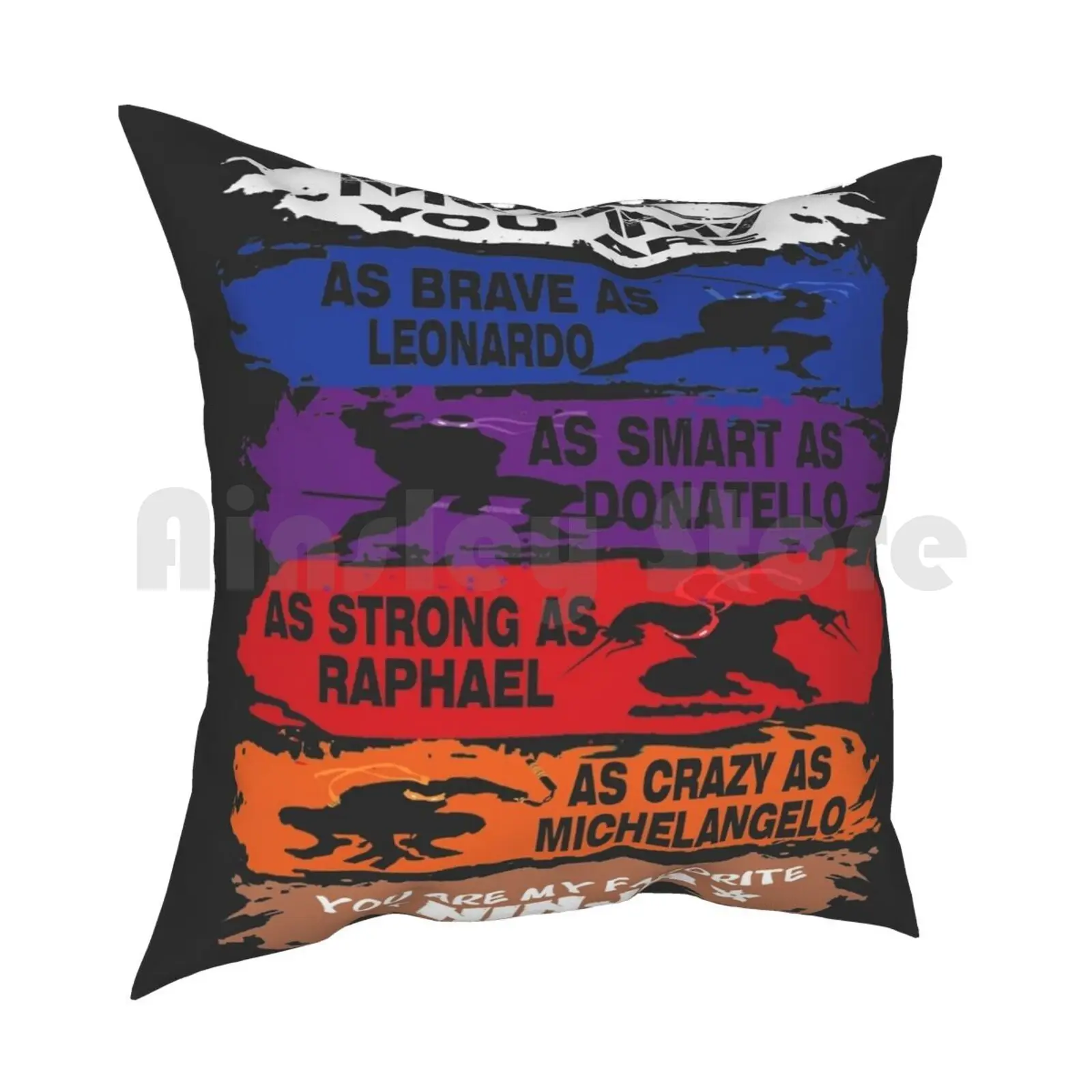 Mommy-You Are My Favorite Pillow Case Printed Home Soft Throw Pillow Cowabunga Enemy Mutants Stormmaster Splinter