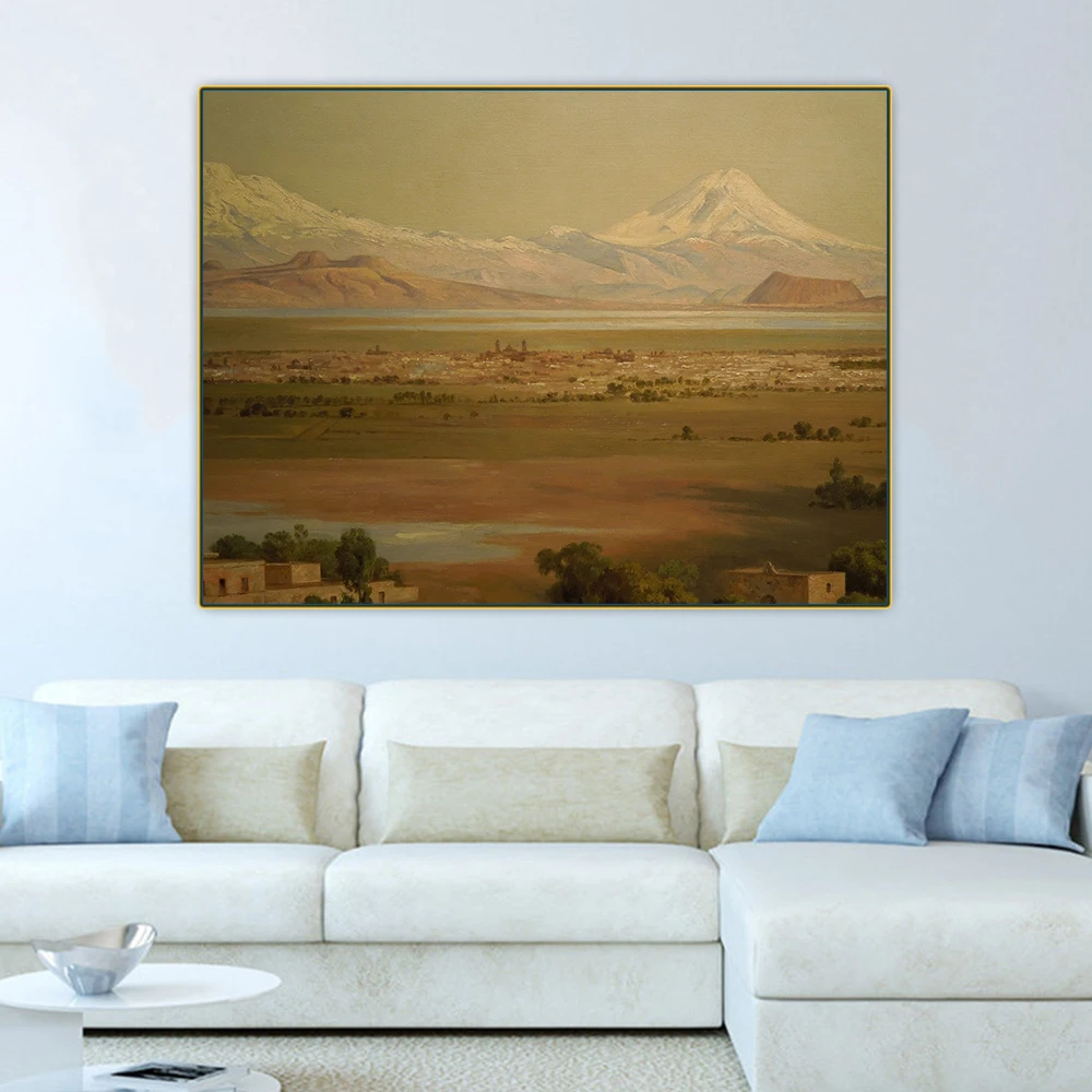 Citon Jose Maria Velasco《Popocatépetl e Iztaccihuatl》Canvas Oil Painting Artwork Picture Wall Background Decor Home Decoration