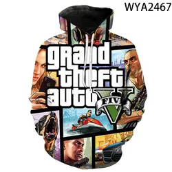 2020 New 3D Print Grand Theft Auto Game Gta 4/5 Printed Hoodies Men Women Children Cool Hooded Sweatshirt Boy Girl Kids Pullover