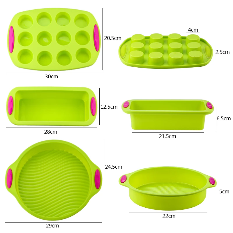 Silicone High-end Household Rectangular Toast High Temperature Resistant Round Cake Mold Non-stick Oven Available Baking Tools