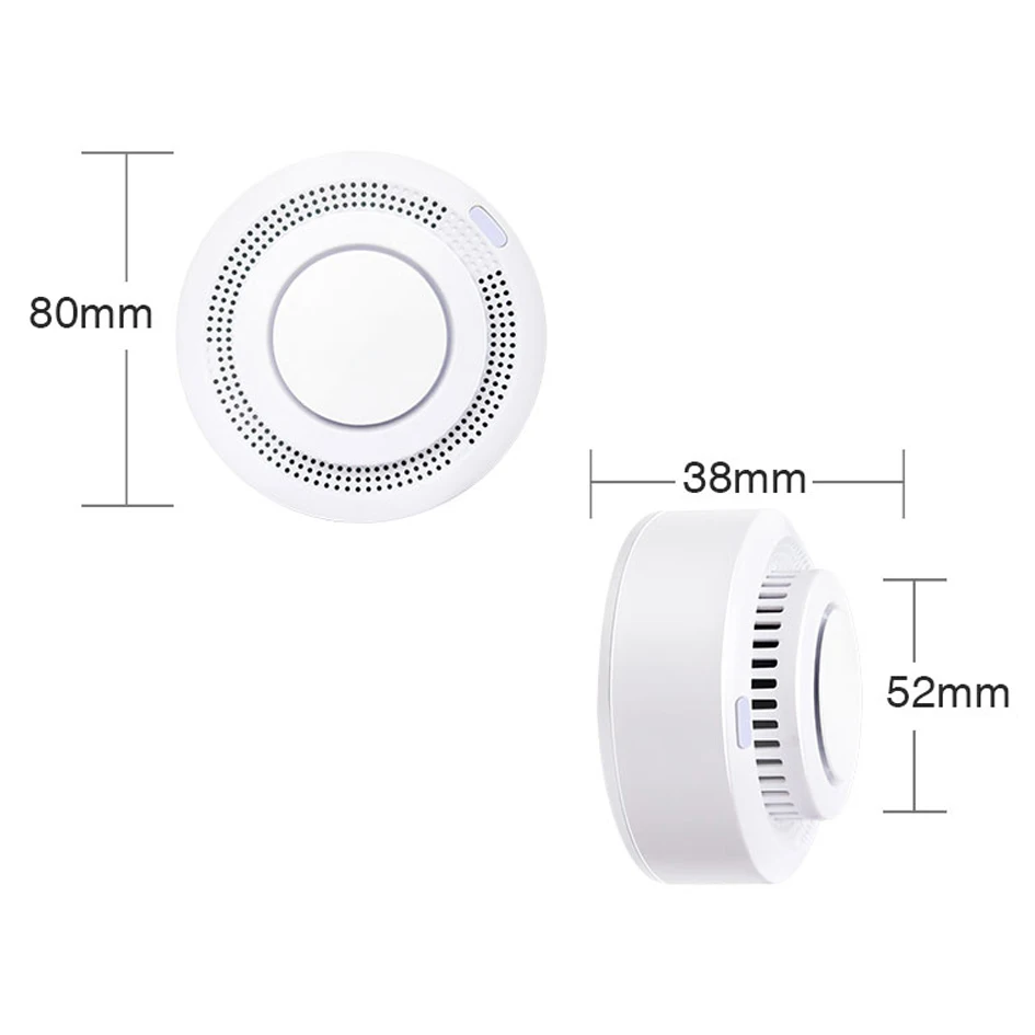 AVATTO Smart WiFi Smoke Detector,Fire Alarm Temperature Detector Sensor  Home Security System work with Tuya Smart Life APP