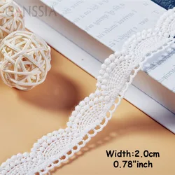 1yard Width:2cm Cotton Ivory White Lace Embroidered Lace Trimming for DIY Sewing Clothing Accessories(ss-678)