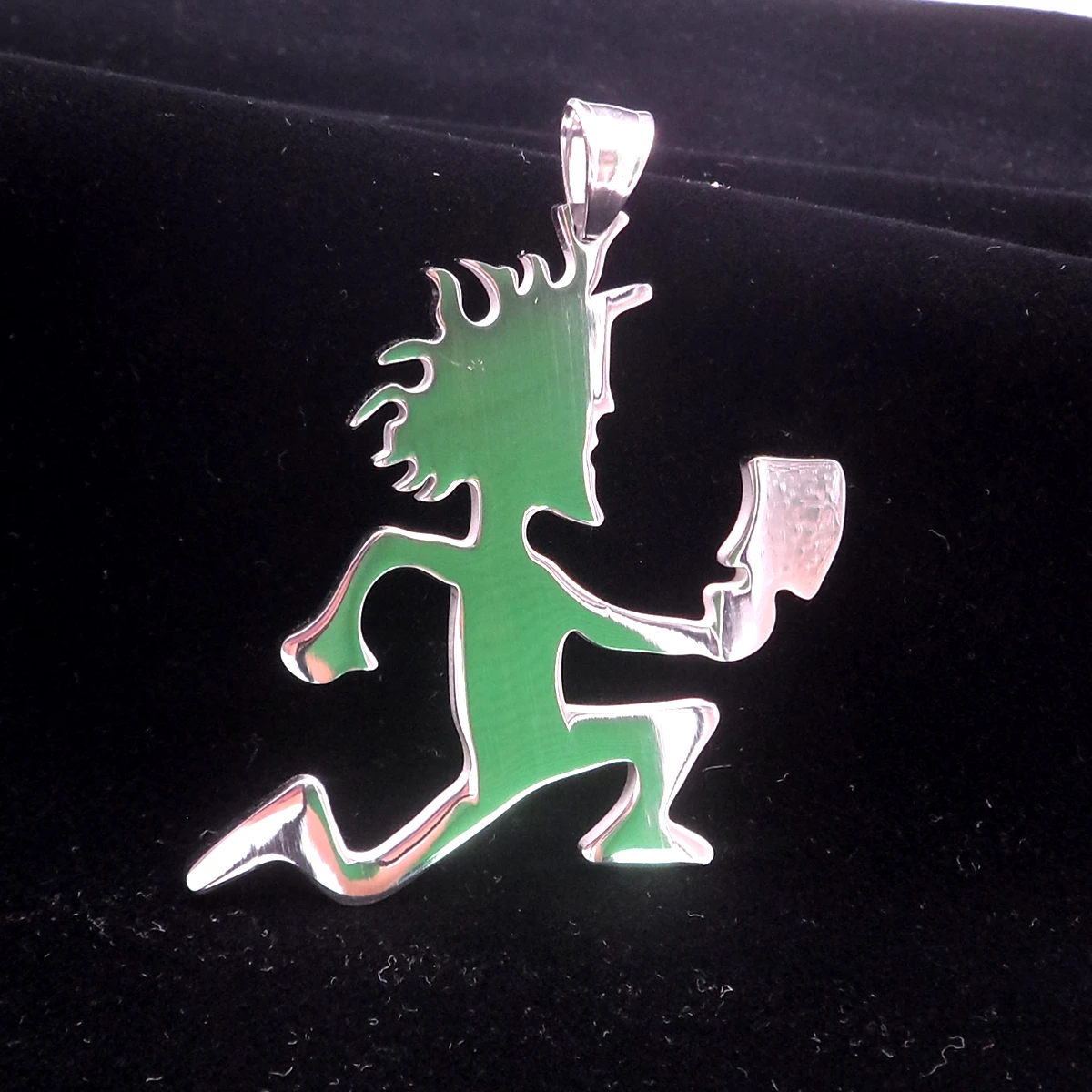 2inch tall Hatchetman Charm Juggalo Pendant For Women Stainless Steel ICP Necklace 30'
