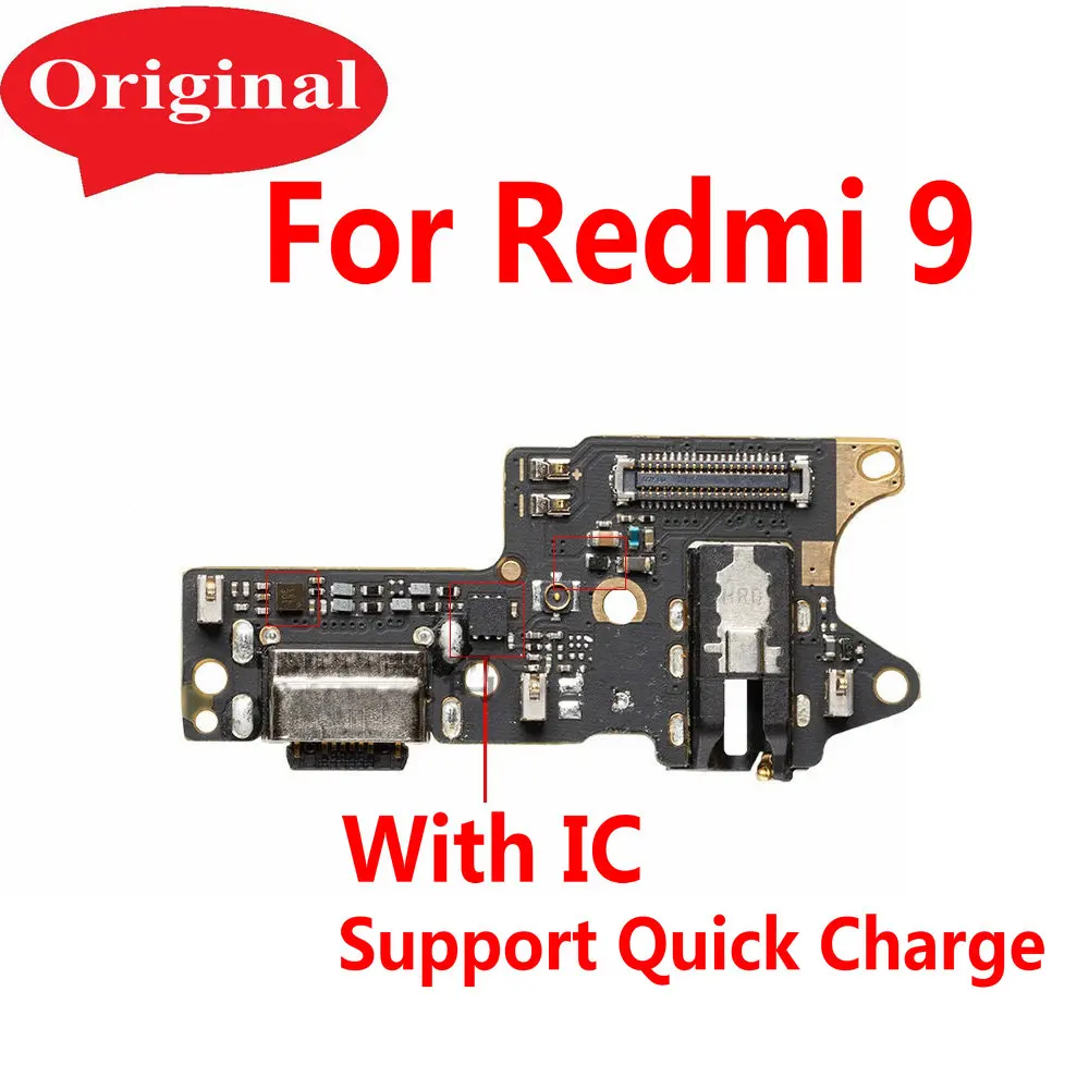 

For Xiaomi Redmi 9 Original Charging Board PCB Dock Flex Connector USB Charge Port Board Spare Parts