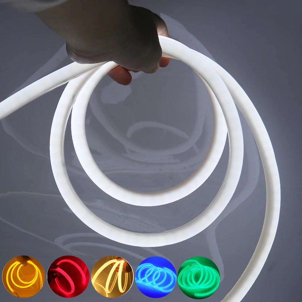 Neon Strip 220V Waterproof 360 Degree Round Lighting White / Warm White /Red / Blue / Green / Pink 2835 120 Leds/m Strip Light