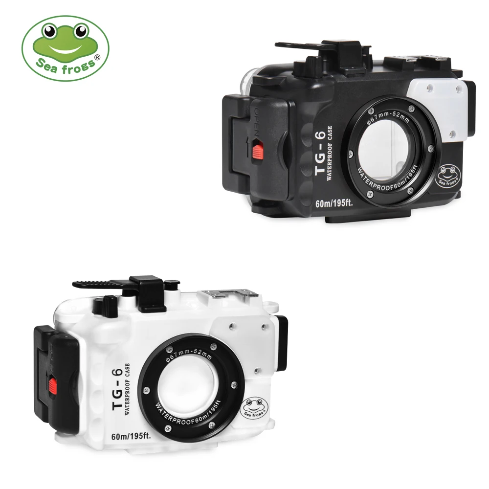 SeaFrogs Underwater Diving Camera Housing Waterproof Case For Olympus TG-4 TG5 TG6 TG-7 Case 52mm 67mm  M14 M16 Sea&Sea Nauticam