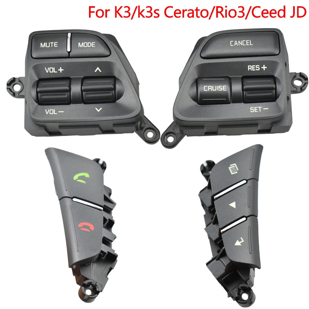 Interrupteur à bouton de volant pour kia k3 2014 – 2016 rio 3 2014 – 2016 cerato classic 2017 ceed jd 2012 – 2014, à vendre séparément