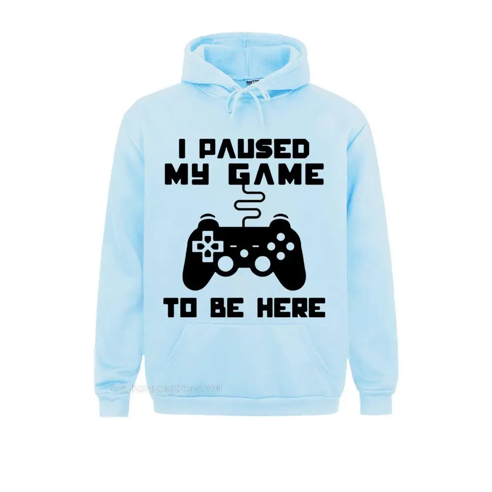 I pause My Game To Be Here-Sudadera con capucha para hombre, divertida Sudadera con capucha para jugador de videojuegos, Humor, broma, Tops con estampado de letras