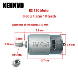 12V 24V 10-tooth RS550 Children's Electric Car Motor, RS570 Motor for Kid's Ride On Car,Engine for Kid's Electric Vehicle