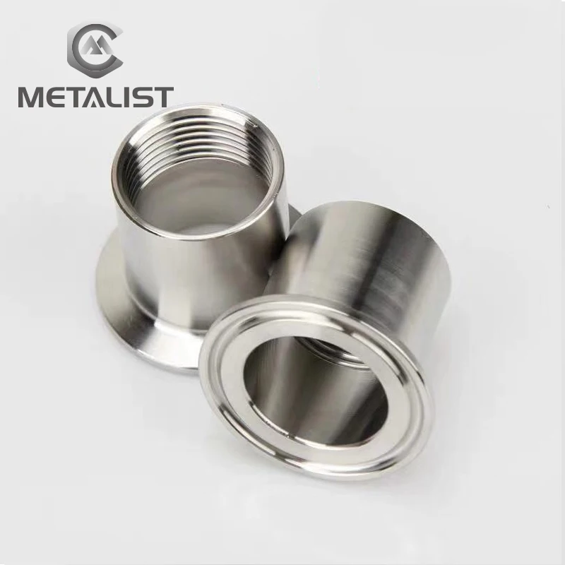 

METALIST 2“ DN40 SS304 Stainless Steel Sanitary Female Threaded Ferrule Pipe Fittings Tri Clamp Type