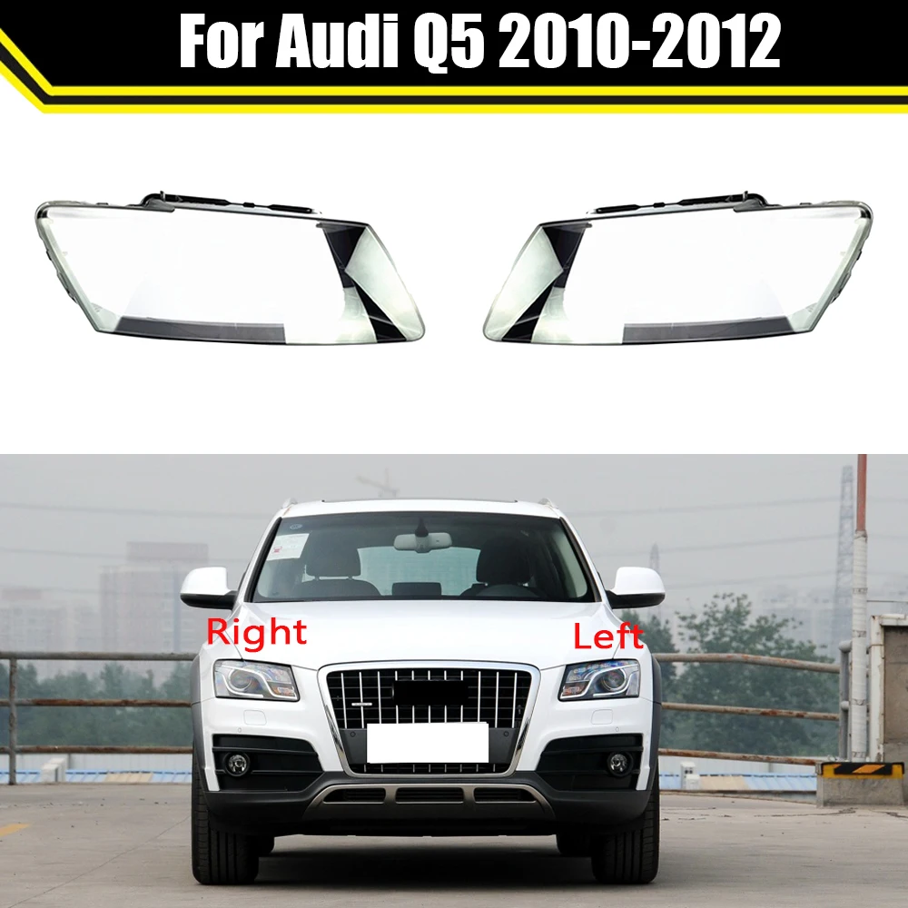 

Front Car Protective Headlight Case Caps Lens Cover Shade Shell Auto Transparent Light Lampcover For Audi Q5 2010 2011 2012