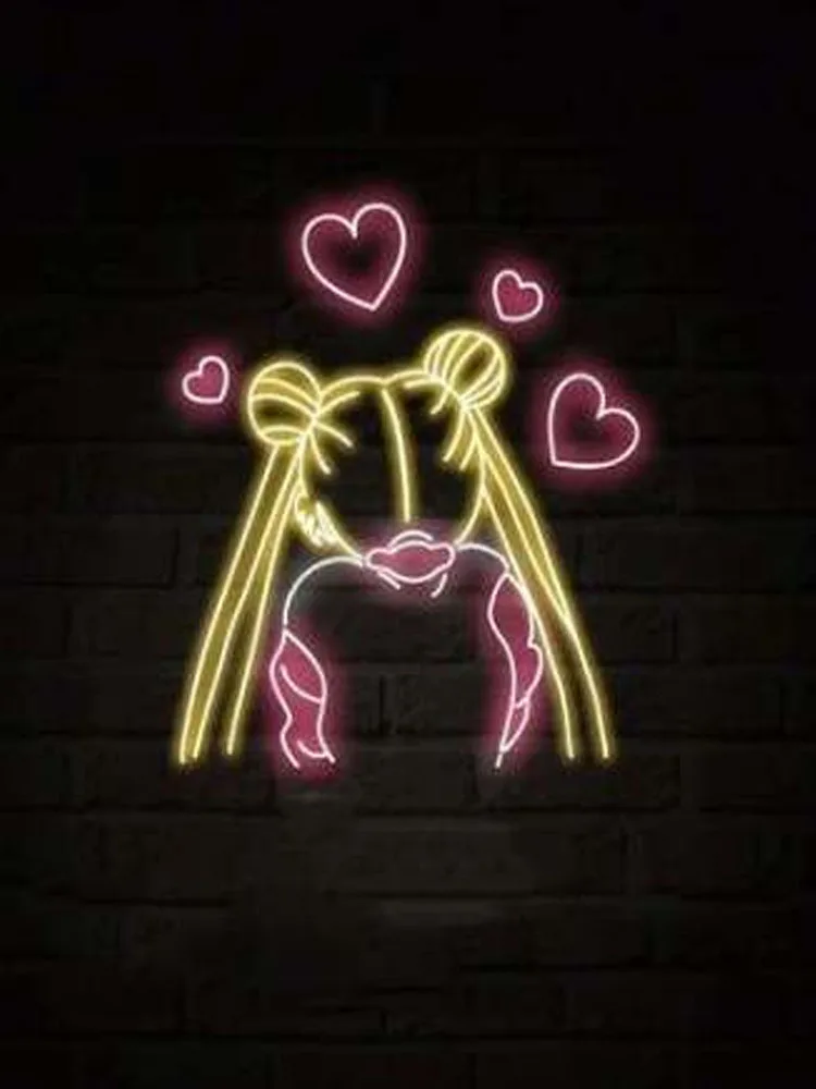 Neon Sign For Beauty girl heart back Commercial Beer Lamp Restaurant light home decorate Hotel store coffee Impact Attract light