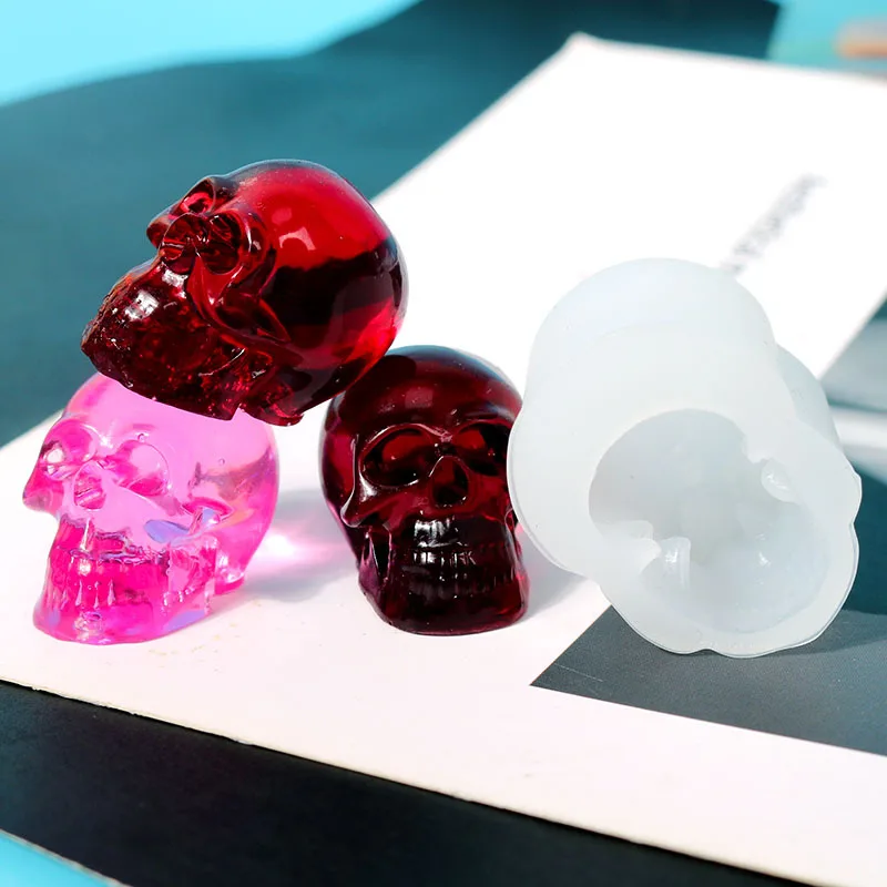 DIY Skull Silicone Mold For Necklace Bracelet Jewelry Making Skull Candle Decortaion Mold Epoxy Resin Casting Mould