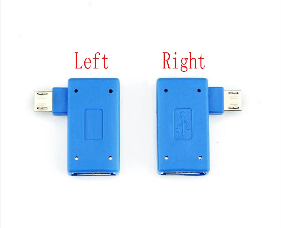 Micro Adapter USB 2.0 Female to Male Micro OTG Power Supply 2018 Port 90 Degree Left 90 Right Angled USB OTG Adapters