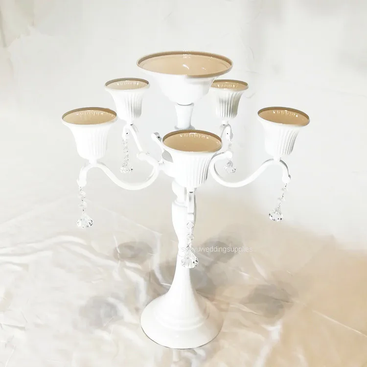 

60cm tall 12pcs )New-design white tall mental candles candelabra senyu1843