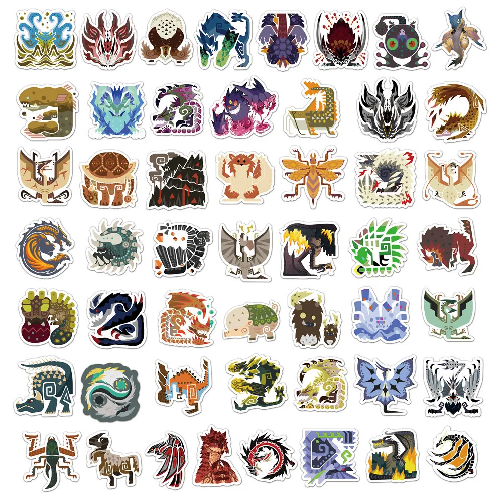 10/30/50/100pcs Monster Hunter Game Stickers Graffiti For Car Skateboard Notebook Phone Helmet Decal Waterproof Kids Sticker Toy