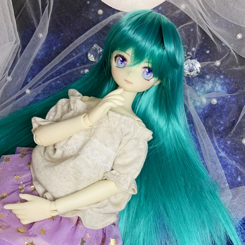 New Style 1/3 1/4 1/6 1/8 Bjd SD Doll Wig High Temperature Wire Long Straight Fiber Wig For BJD Hair Wig