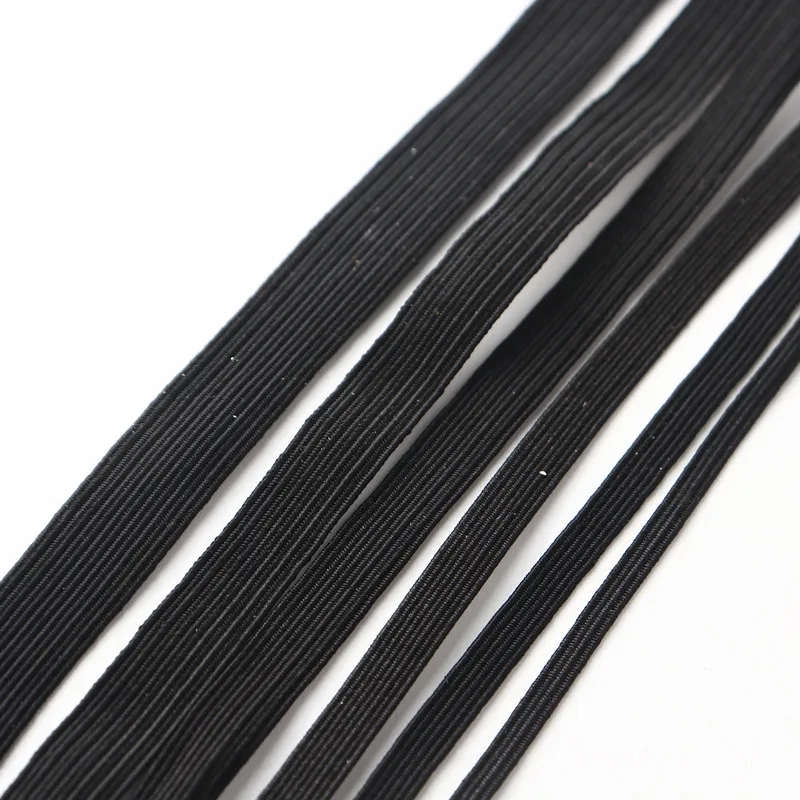 5M High Elasticity Mask Elastic Band Handicraft Sewing Mask Rope Nylon Like Rubber Band DIY Clothing Home Accessories 3Mm-12MM