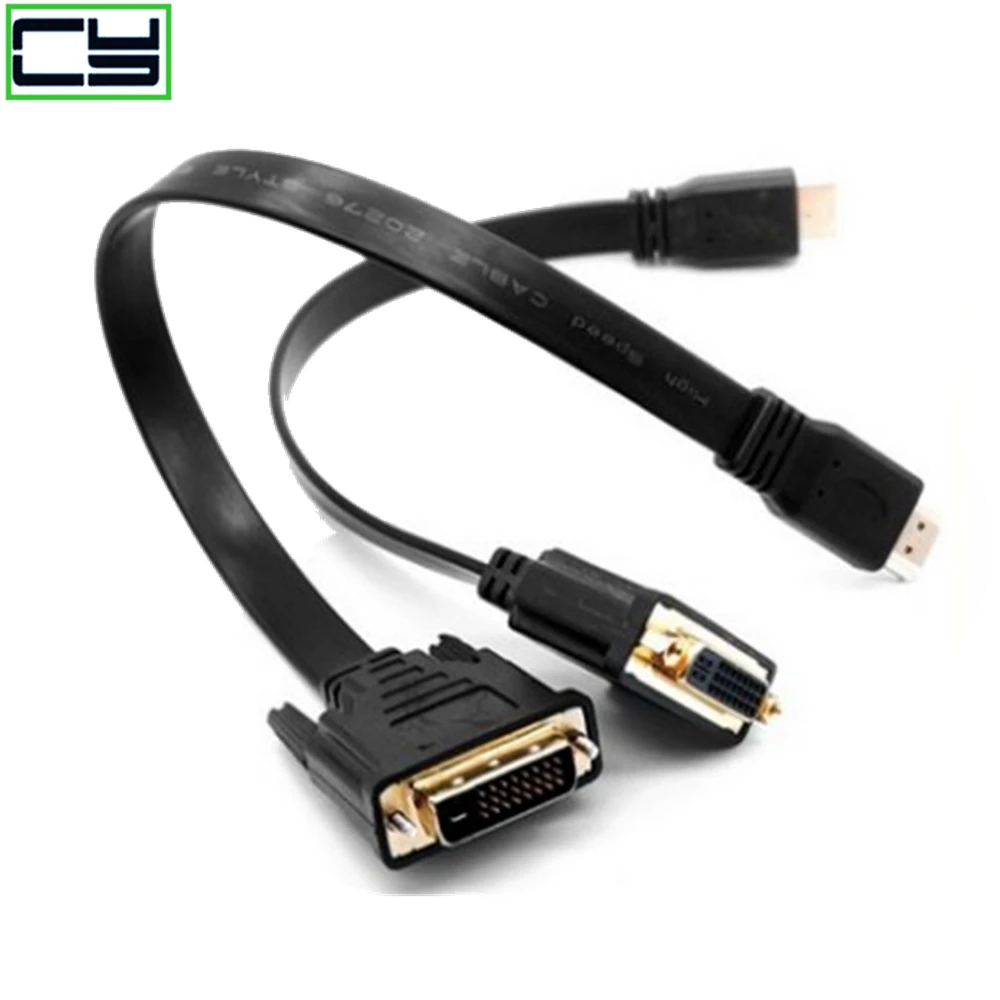 1080P 3D HD-متوافق مع كابل DVI HD DVI-D 24 + 1 Pin كابلات محول لـ LCD DVD HDTV XBOX كابل DVI عالي السرعة إلى HD #1