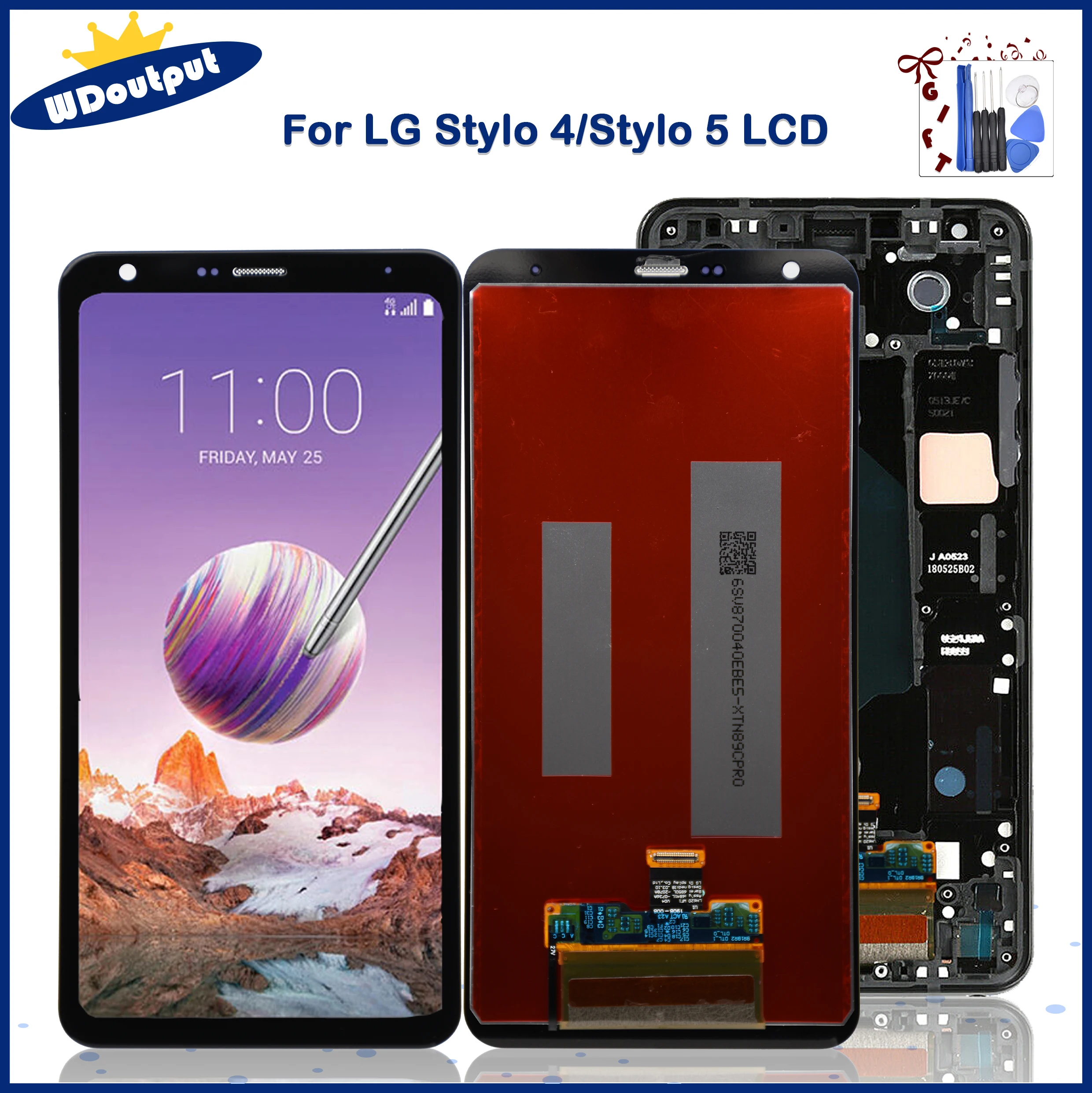 

6.2" For LG Stylo 4/Stylo 5 LCD Display Digitizer Assembly Replacement For LG Stylo4 Stylo5 Q710 Q720 LMQ720MS withframe